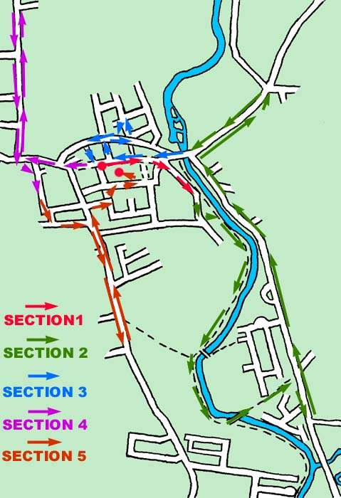 Iamage Map of Route - Click on the sections